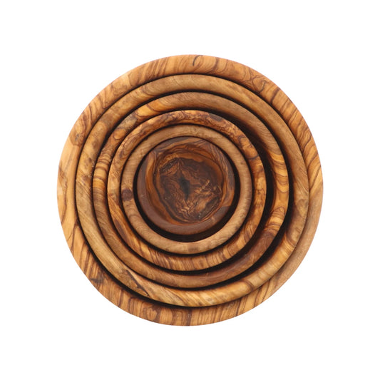 Schüssel-Set aus Olivenholz Ø 5,5–15,5 cm – 6-teilig & handgefertigt